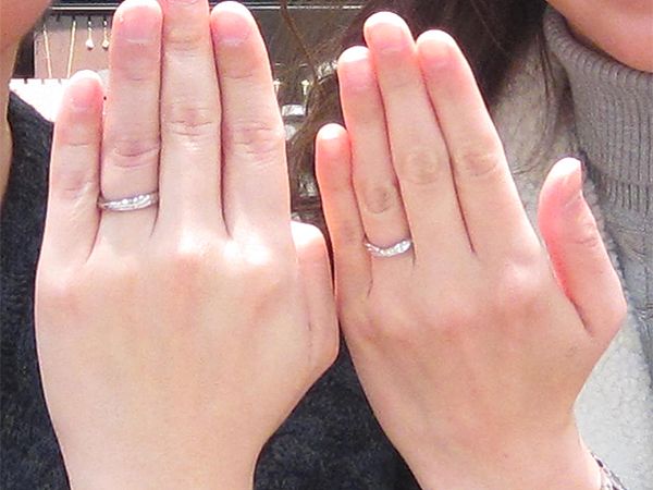 「リフォームで婚約指輪とダリアスの結婚指輪」M.T様ご夫妻